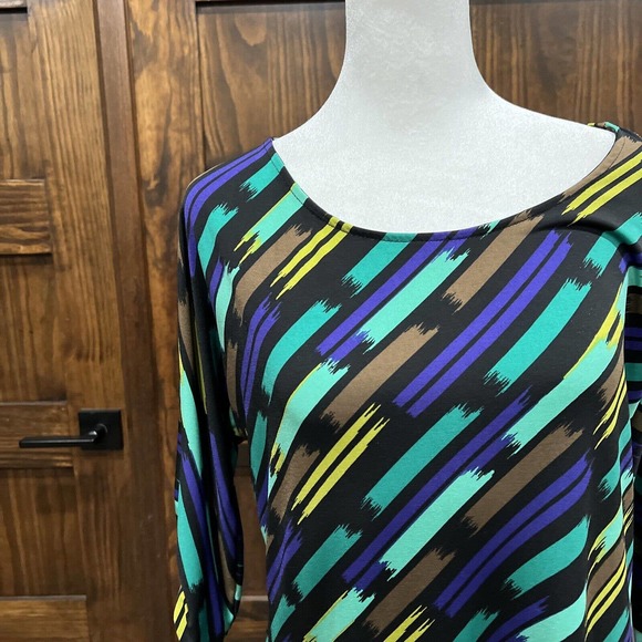 Banana Republic Dress Women Small Blue Green 3/4 Sleeve Work Career‎ - Picture 2 of 16